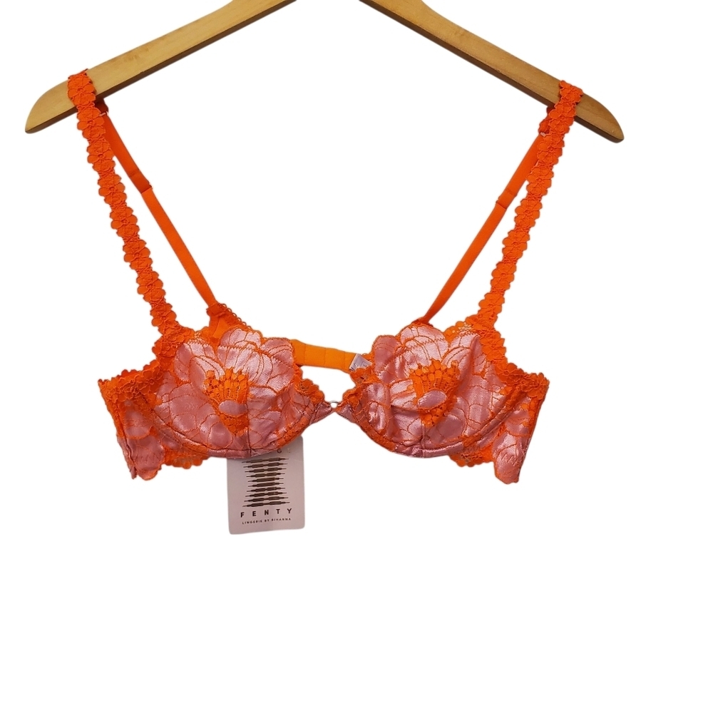 Savage X Fenty Perfect Poppies Lace Bralette 34A